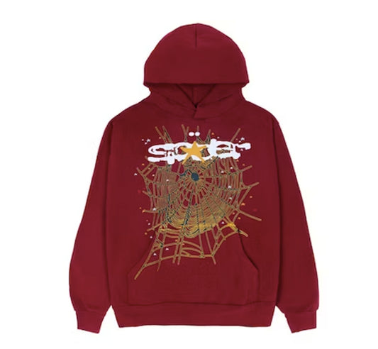 Sp5der Web Hoodie 'Maroon'