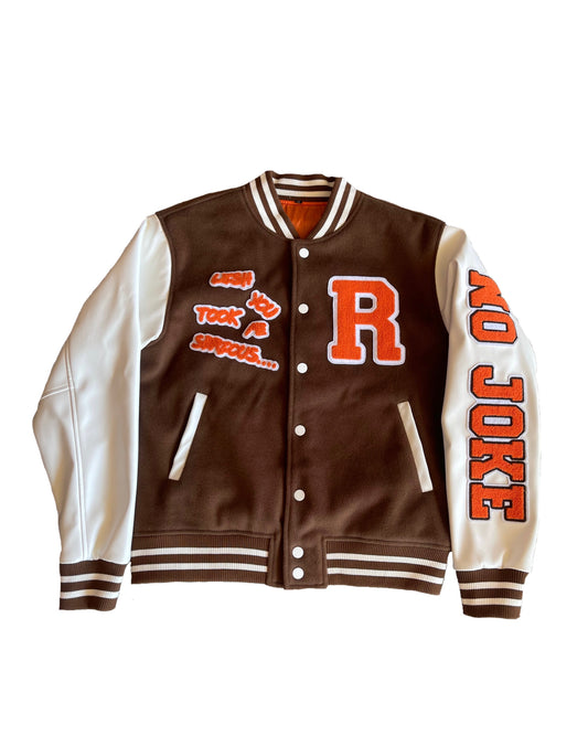 Ricco Gioventu No Joke Varsity Jacket 'Brown'