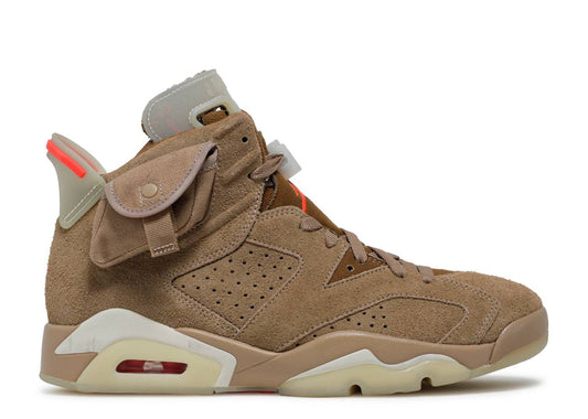 Air Jordan Retro 6 X Travis Scott 'British Khaki'